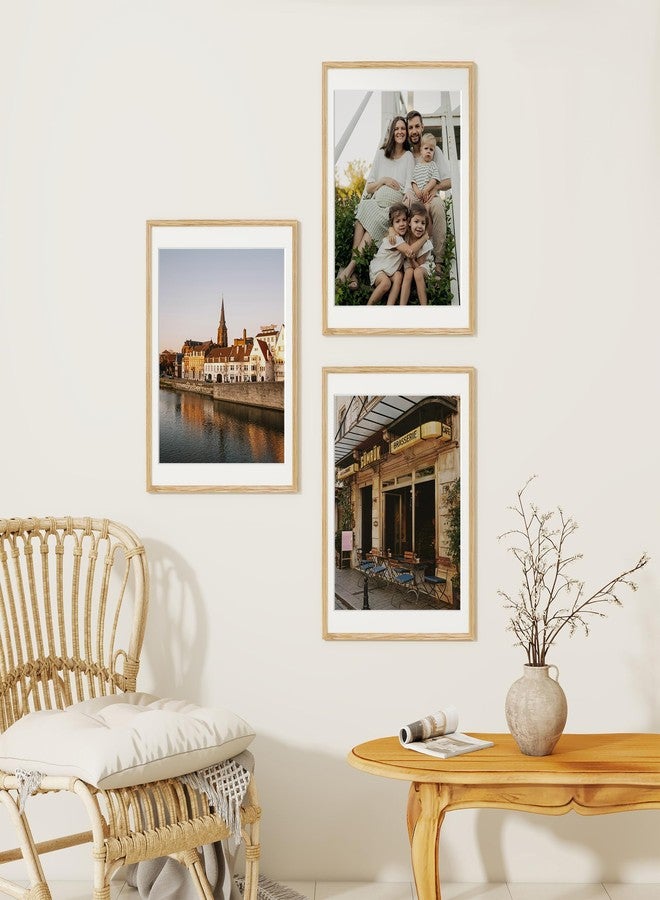 دريملاند إطار صور دريم لاند مقاس 18×24 بوصة مع حافة داخلية لمقاس 16×20 بوصة، مصنوع من خشب البلوط الطبيعي الأمريكي مع زجاج مقوى حقيقي، إطار خشبي مقاس 18×24 بوصة لعرض مطبوعات فنية أو ديكور منزلي - Image 2